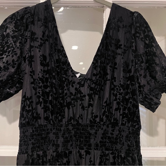 NWT DISTURBIA Lilias Devoré Tiered Floral Maxi Dress Black Size US 6 Goth Witchy - Picture 10 of 14